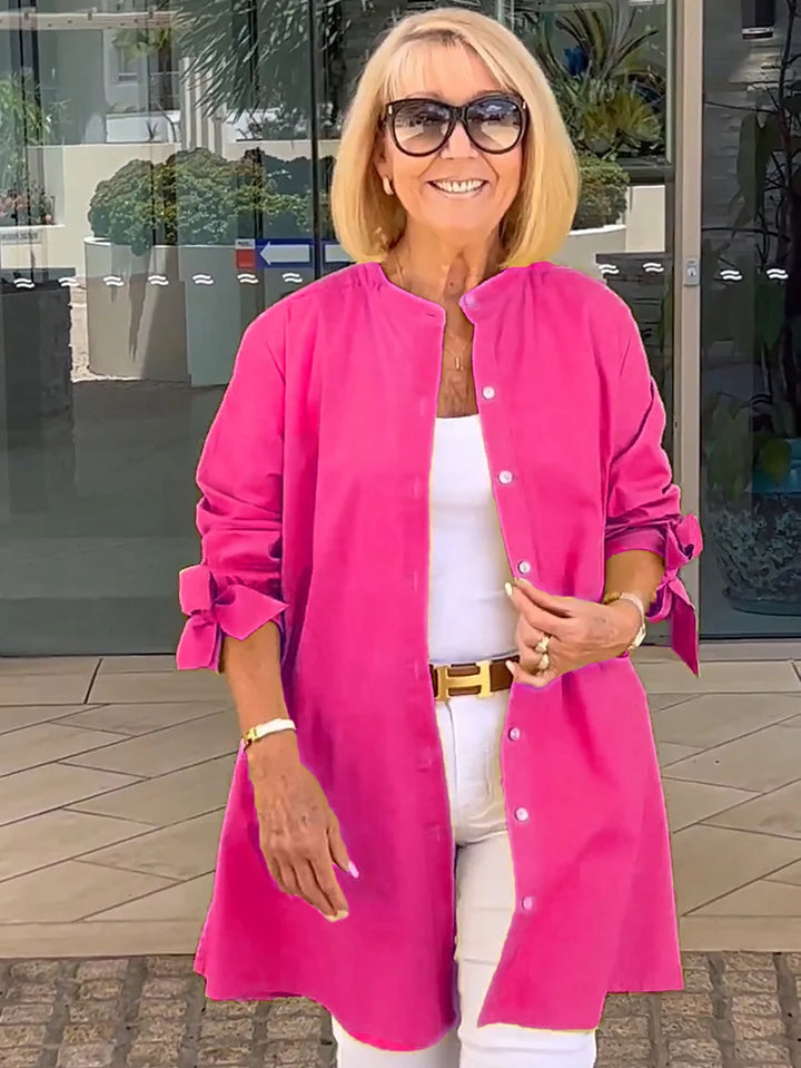 SHEREE | GATHERED-BACK COTTON SHIRT JACKET