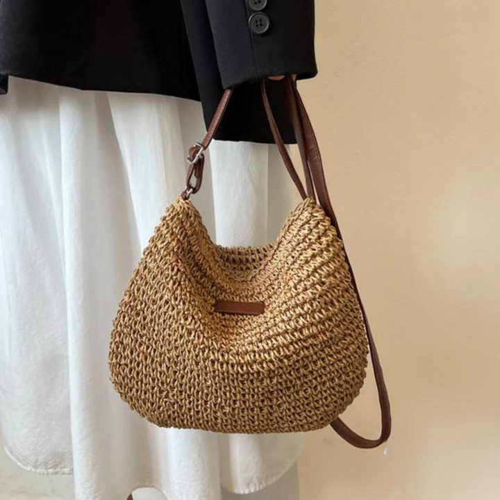 MARLY | STRAW SLING CROSSBODY BAG