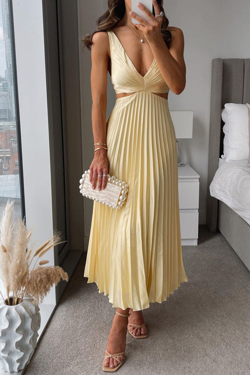 MAEVE | V-NECK FLOWING MAXI DRESS