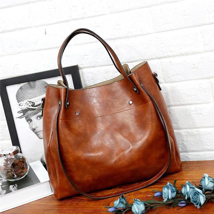SHELLY | RETRO FOUR-PIECE VEGAN LEATHER BAG SET