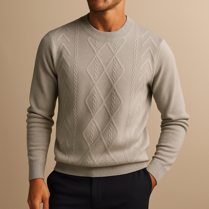ANTON | MEN’S GEOMETRIC KNIT SWEATER