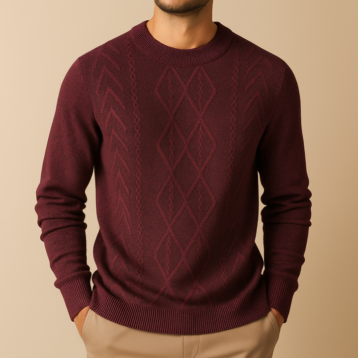 ANTON | MEN’S GEOMETRIC KNIT SWEATER