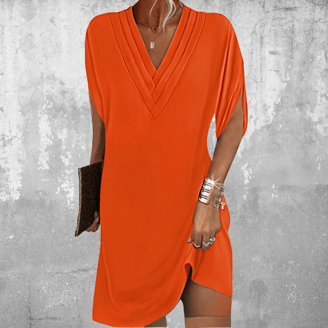 ELIZABETH | V-NECK SHIFT DRESS