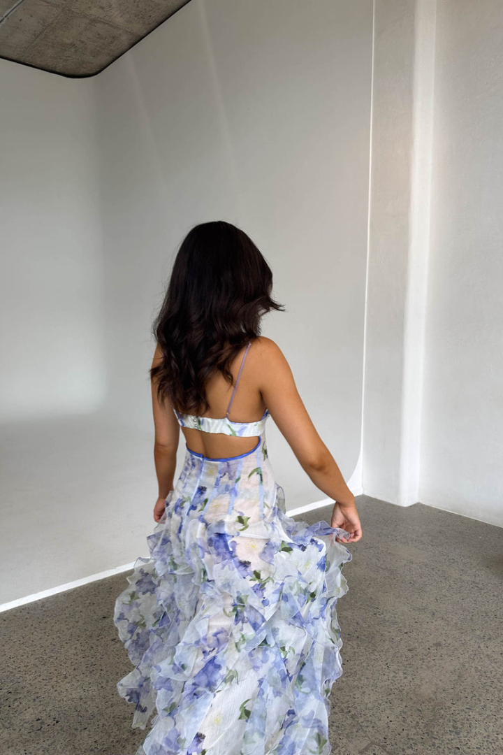 POLENE | FLORAL SPAGHETTI STRAP MAXI DRESS