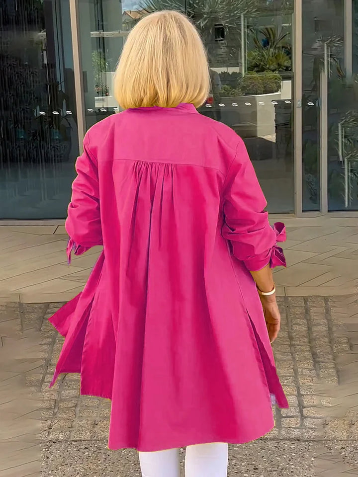 SHEREE | GATHERED-BACK COTTON SHIRT JACKET