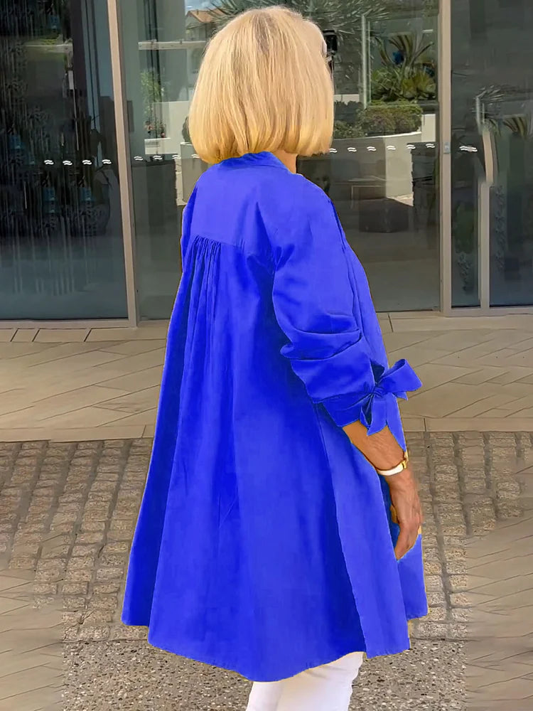 SHEREE | GATHERED-BACK COTTON SHIRT JACKET