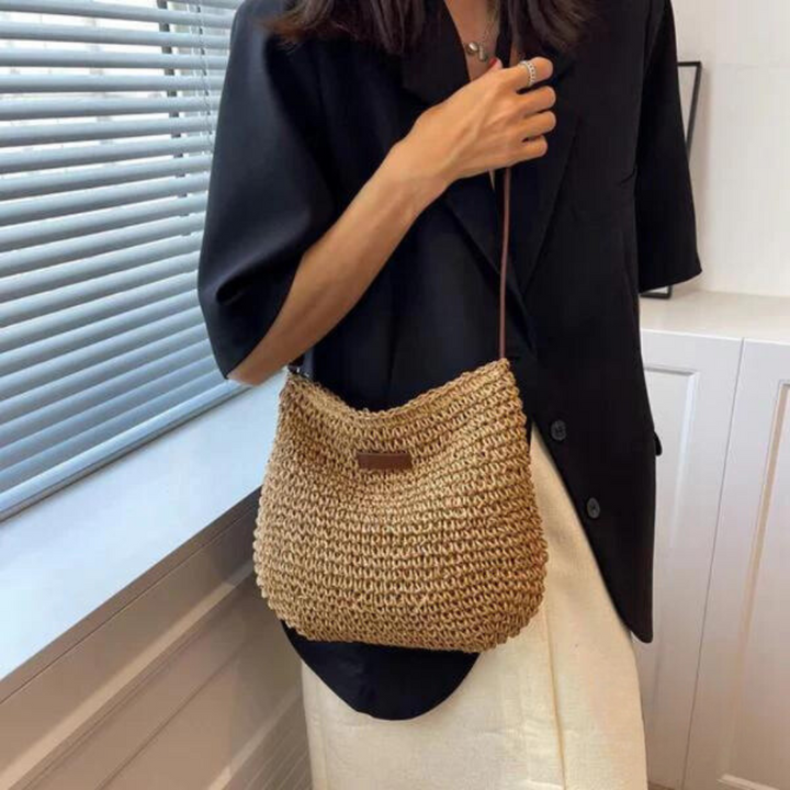 MARLY | STRAW SLING CROSSBODY BAG