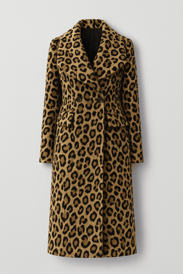 CANDICE | WOMEN’S LEOPARD PRINT WOOL COAT