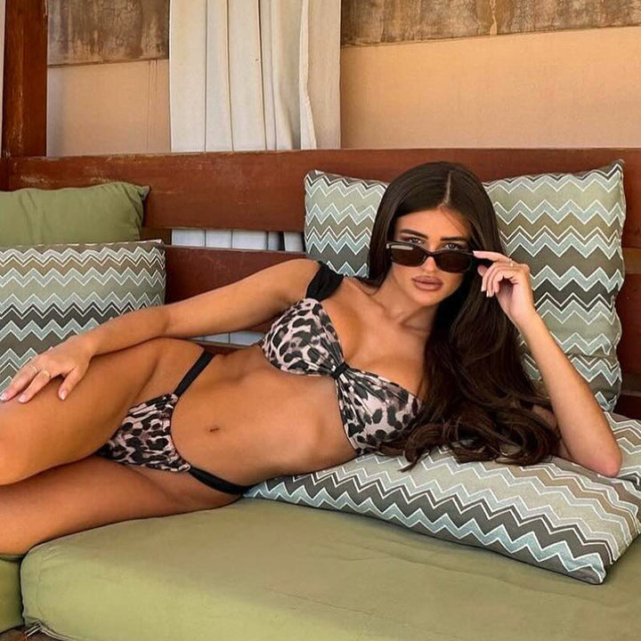 JORDYN | LEOPARD PRINT THREE-POINT BIKINI SET