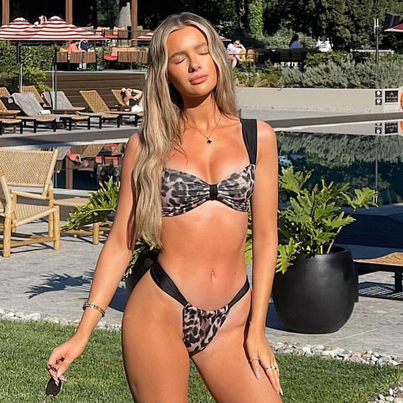 JORDYN | LEOPARD PRINT THREE-POINT BIKINI SET