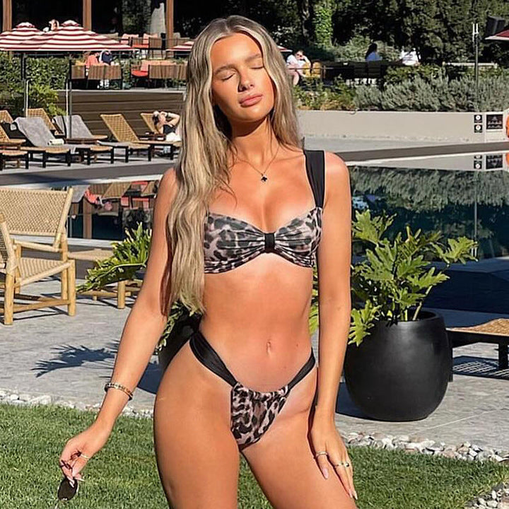 JORDYN | LEOPARD PRINT THREE-POINT BIKINI SET