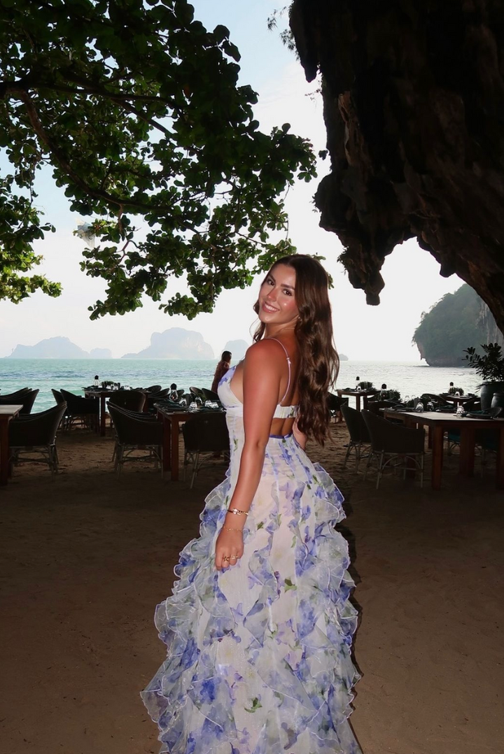 SIENNA | FLORAL CUT-OUT BEACH MAXI DRESS