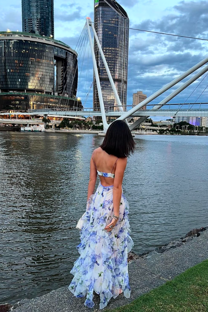 SIENNA | FLORAL CUT-OUT BEACH MAXI DRESS