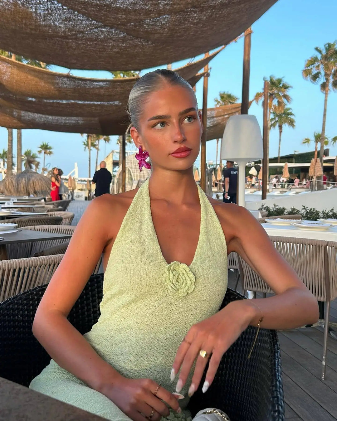 NADIA | FLORAL APPLIQUÉ MAXI DRESS