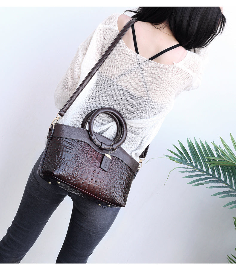 ORLENE | RETRO GRADIENT CROCODILE HANDBAG
