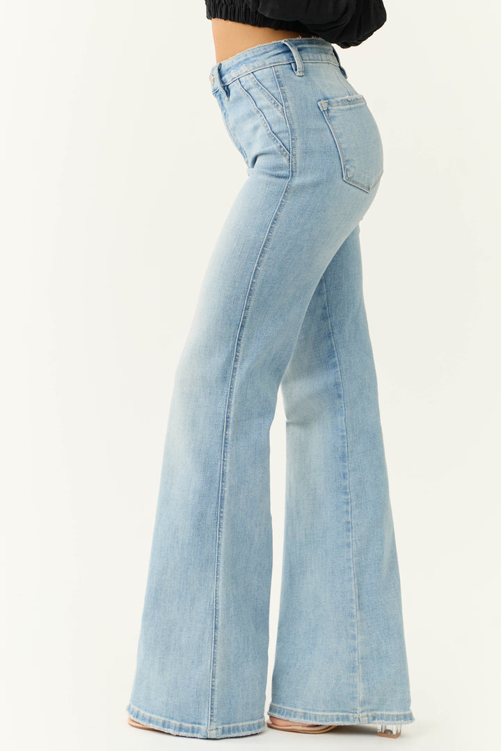 RACHELLE | WOMEN’S LIGHT-BLUE FLARED JEANS