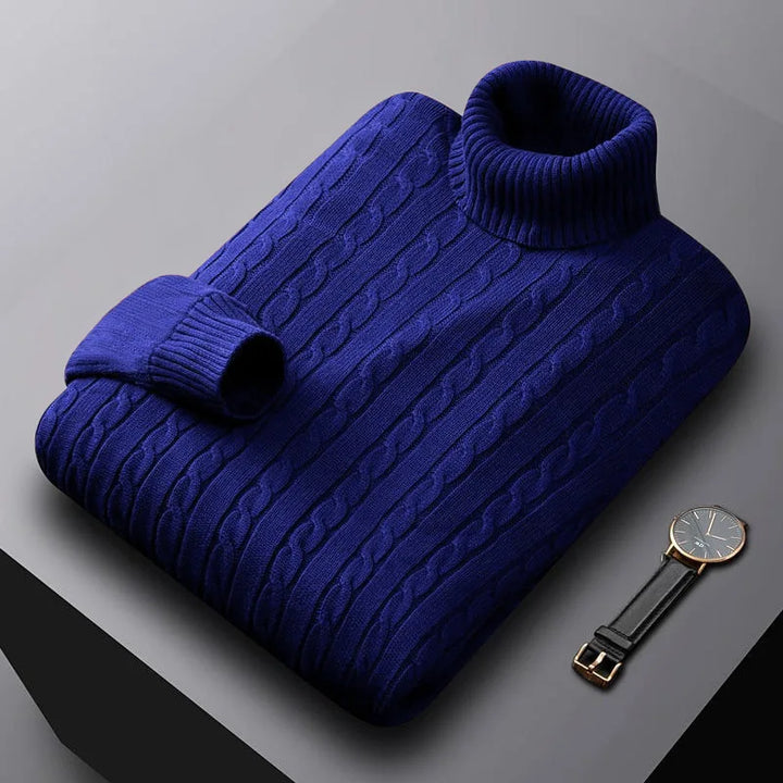 MICHELANGELO | CABLE-KNIT ROLL NECK JUMPER