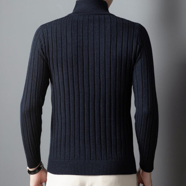 VALENTINO | MEN’S RIBBED MOCK-NECK SWEATER
