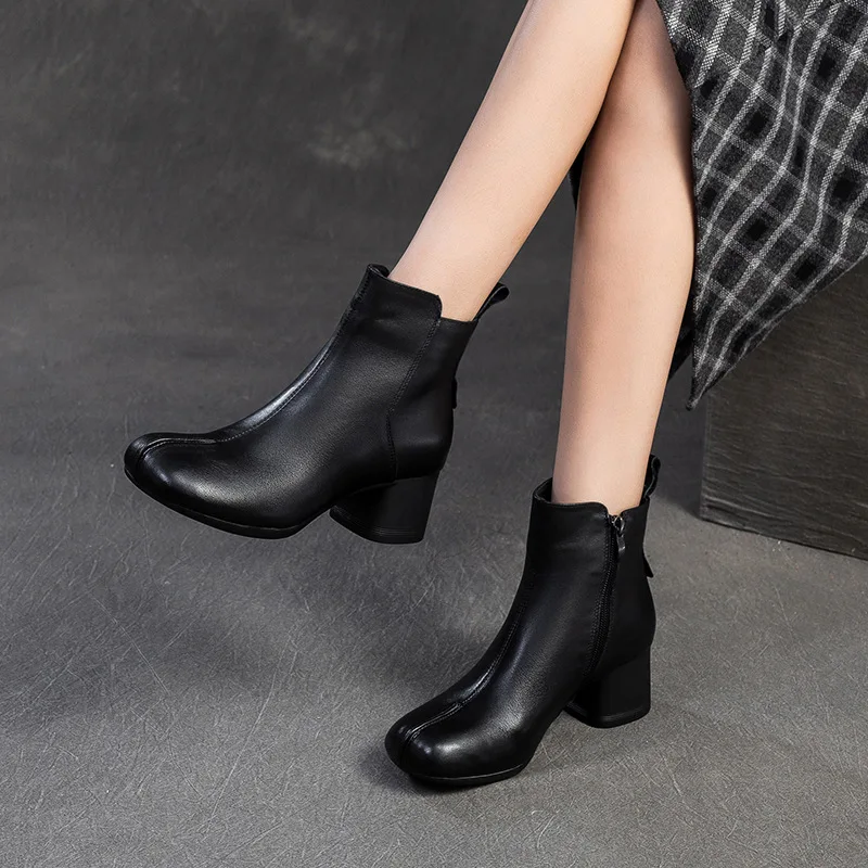 SELENA | WOMEN’S GENUINE LEATHER PLATFORM BOOTS