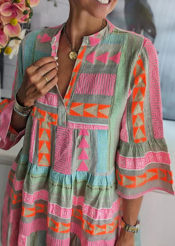 OLIVIA | BREEZY V-NECK SUMMER DRESS