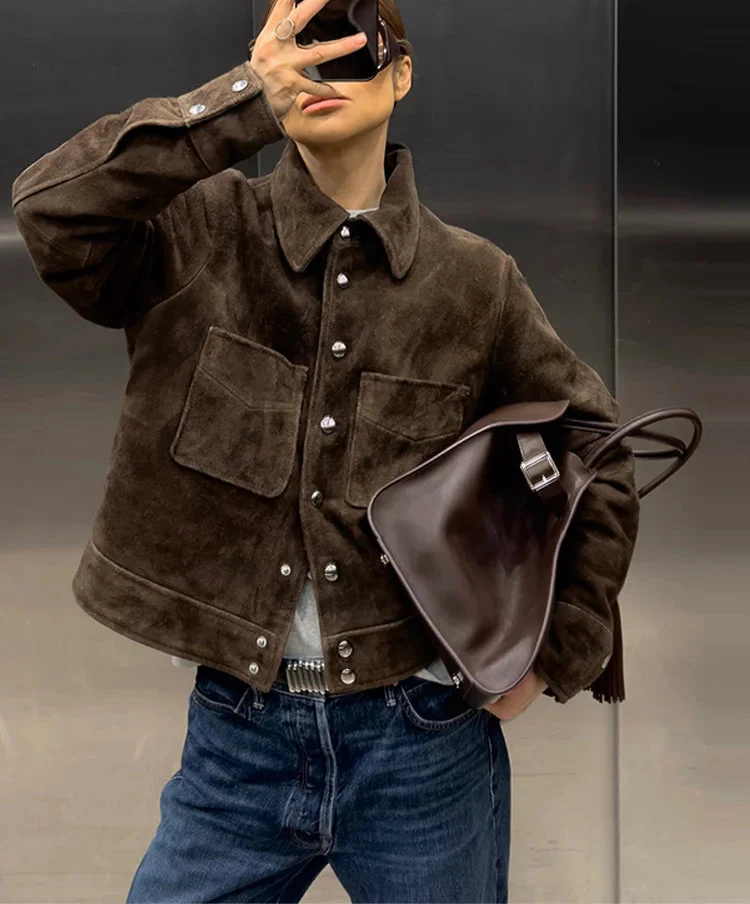 RONA | WOMEN’S FAUX SUEDE SINGLE-BREASTED COAT