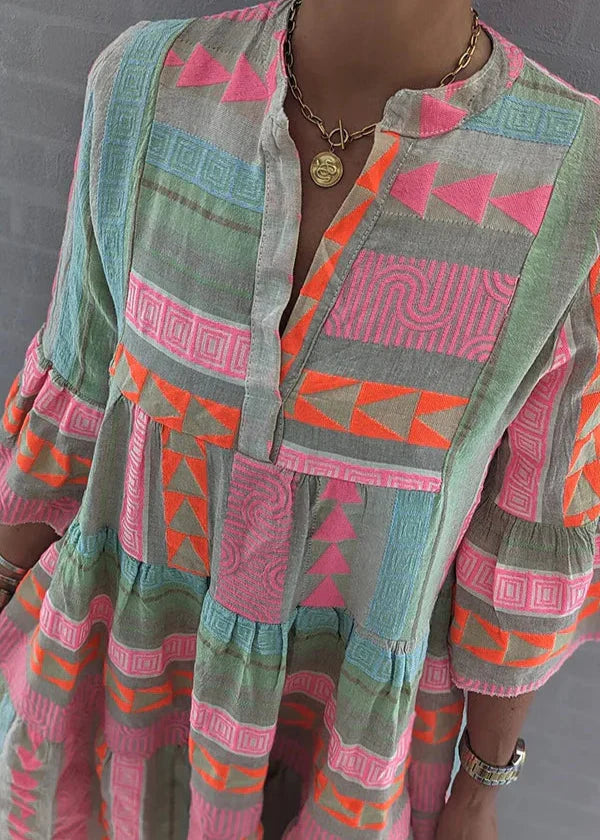 OLIVIA | BREEZY V-NECK SUMMER DRESS