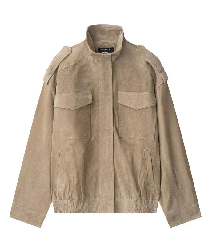 BETTY | WOMEN’S FAUX SUEDE ZIP JACKET