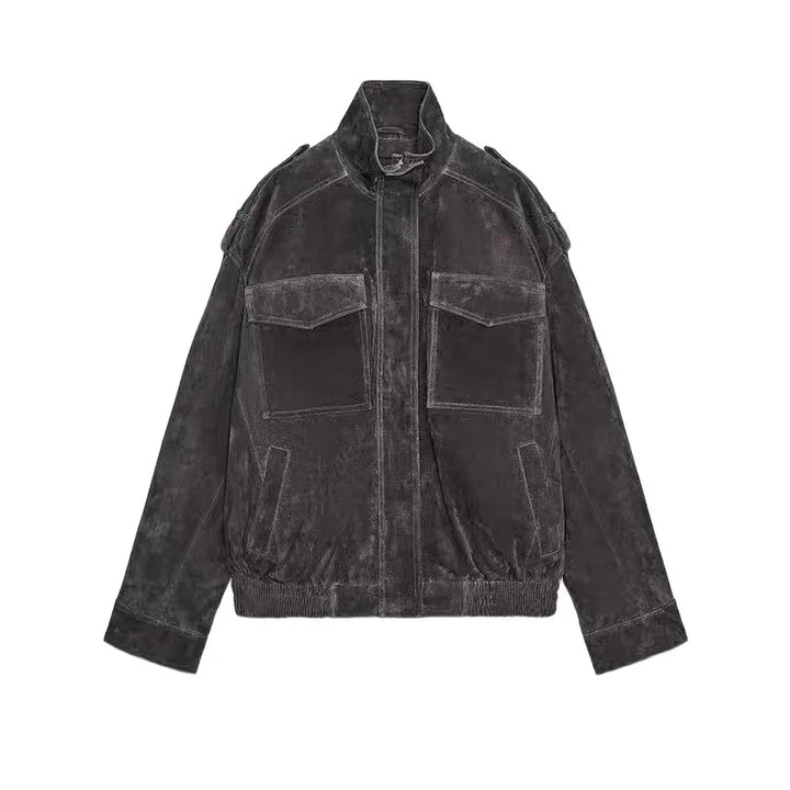 BETTY | WOMEN’S FAUX SUEDE ZIP JACKET