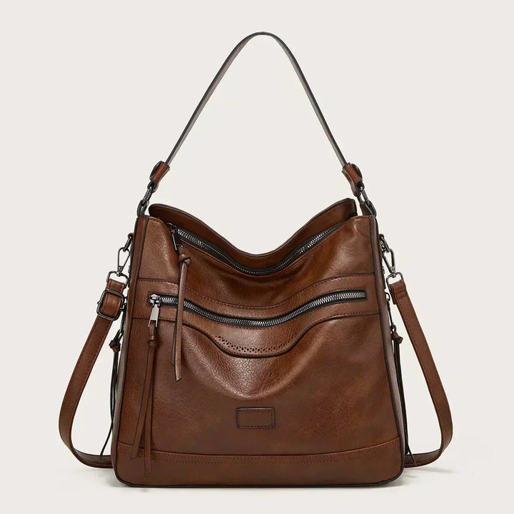 EMELYN | VINTAGE MULTI-ZIP SHOULDER BAG