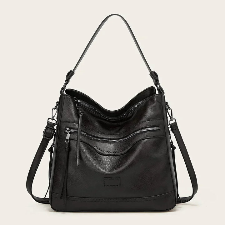 EMELYN | VINTAGE MULTI-ZIP SHOULDER BAG
