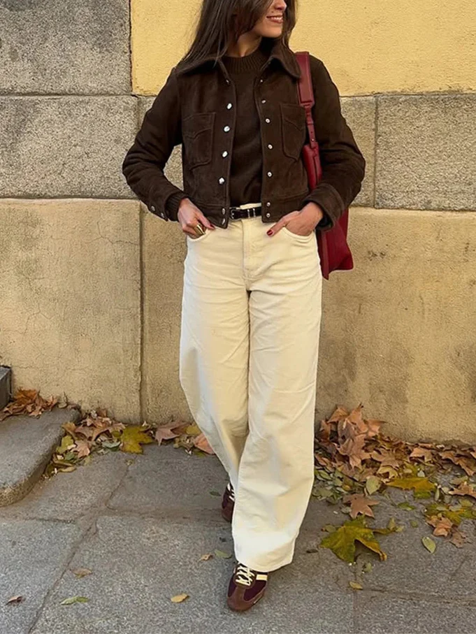 RONA | WOMEN’S FAUX SUEDE SINGLE-BREASTED COAT