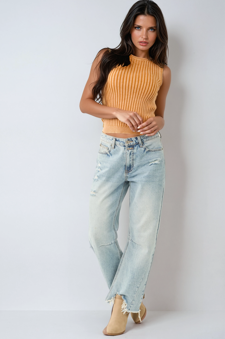 MELISSA | WOMEN’S LIGHT-WASHED WIDE-LEG JEANS