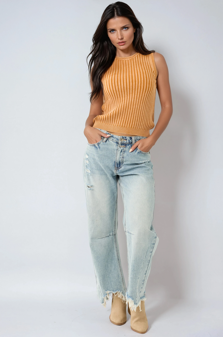 MELISSA | WOMEN’S LIGHT-WASHED WIDE-LEG JEANS