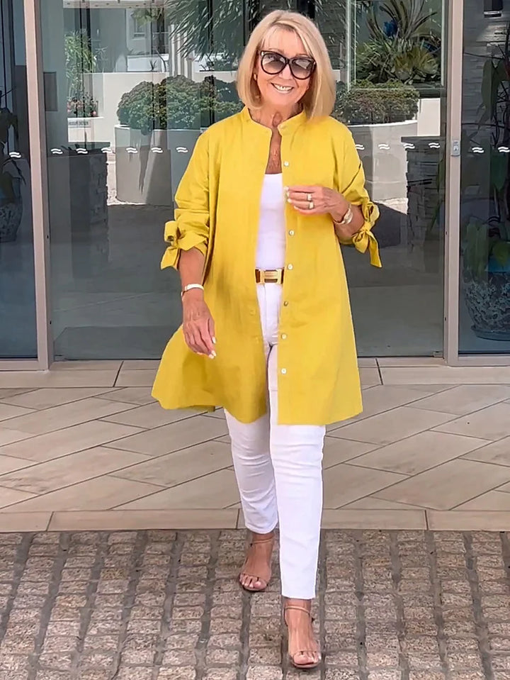 SHEREE | GATHERED-BACK COTTON SHIRT JACKET