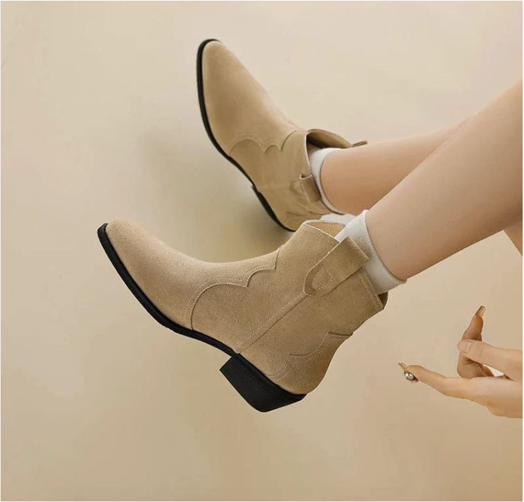 SUNITA | COWBOY ANKLE BOOTS