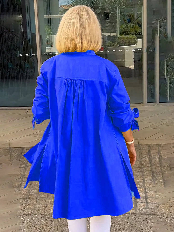 SHEREE | GATHERED-BACK COTTON SHIRT JACKET