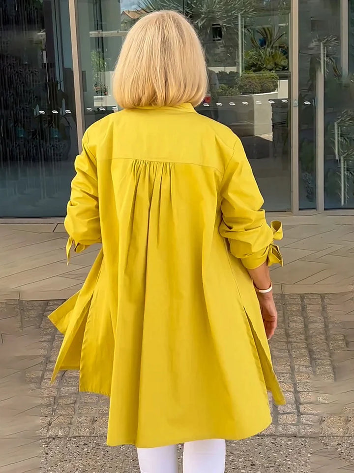 SHEREE | GATHERED-BACK COTTON SHIRT JACKET