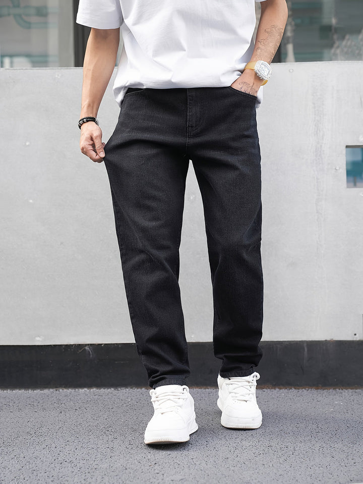 RICHIE | STRAIGHT-LEG WASHED DENIM JEANS