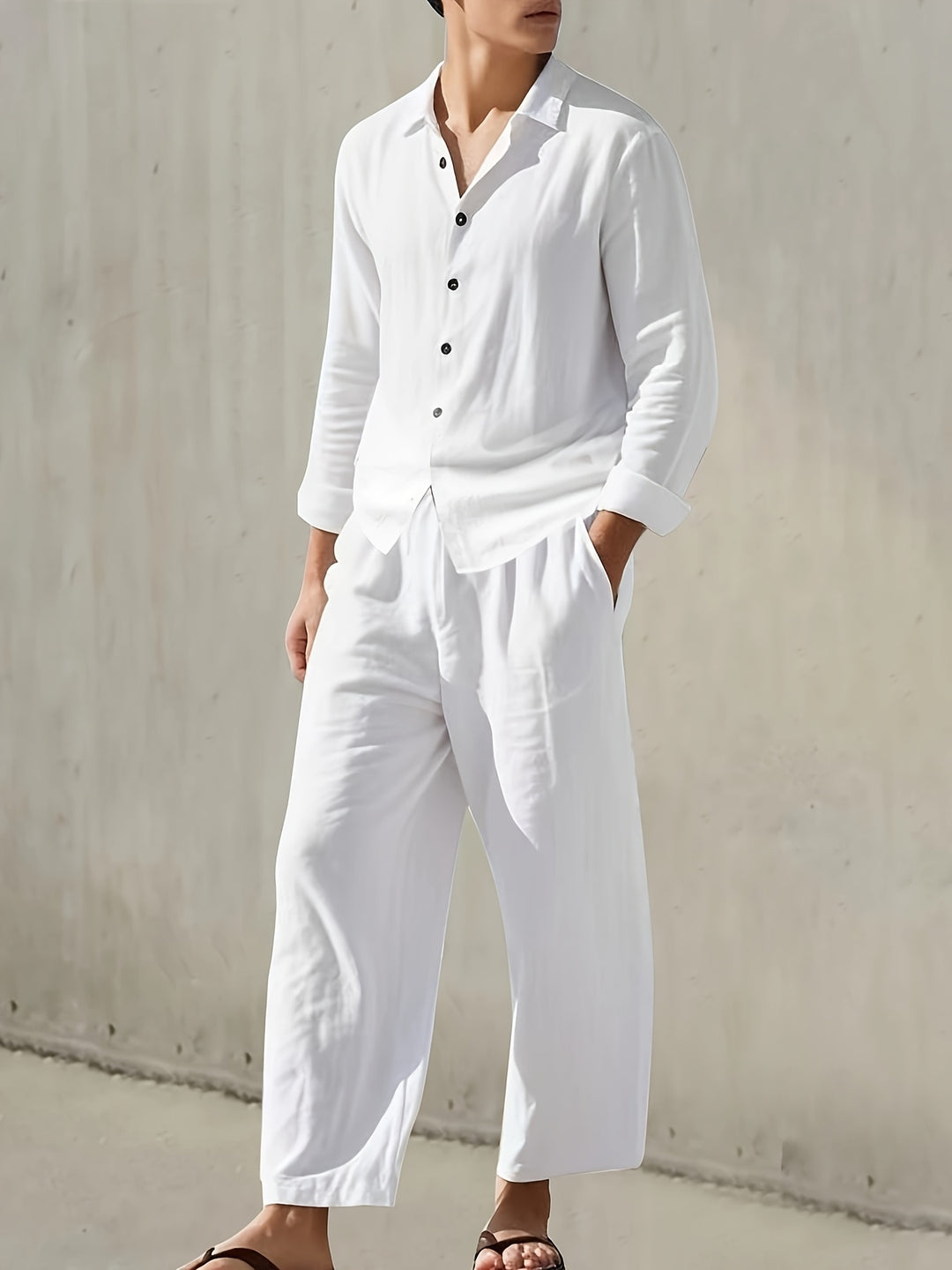 CHARLIE | MEN’S RELAXED LINEN SET (SHIRT & TROUSERS)