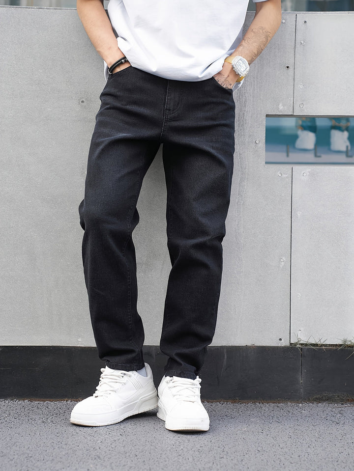 RICHIE | STRAIGHT-LEG WASHED DENIM JEANS