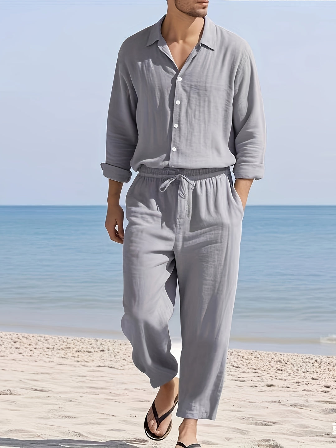 CHARLIE | MEN’S RELAXED LINEN SET (SHIRT & TROUSERS)