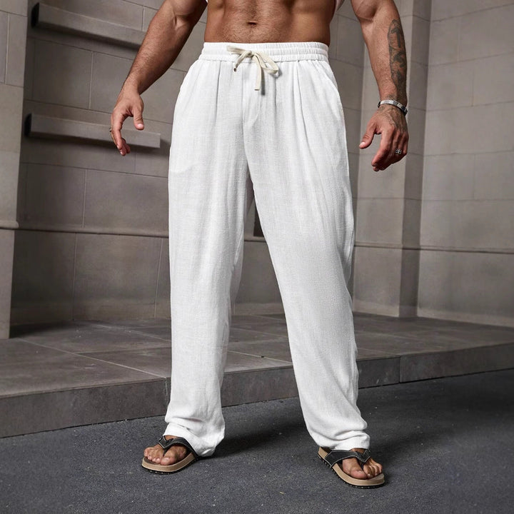ROWAN | WHITE LINEN BEACH LOUNGE TROUSERS