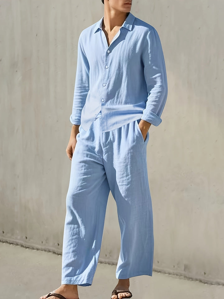 CHARLIE | MEN’S RELAXED LINEN SET (SHIRT & TROUSERS)