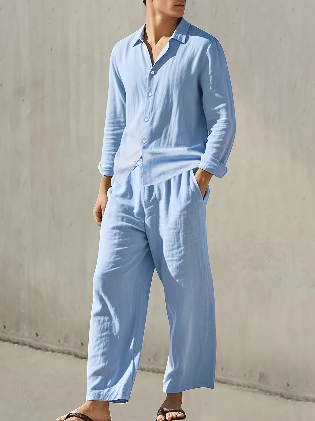 CHARLIE | MEN’S RELAXED LINEN SET (SHIRT & TROUSERS)