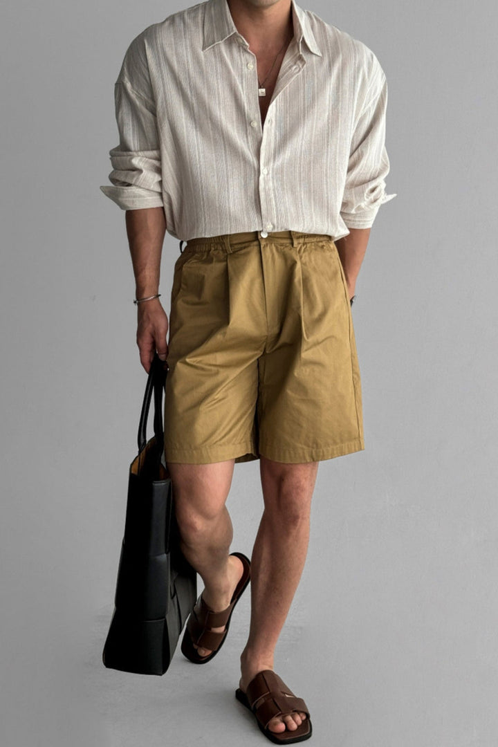 RUEBEN | STRIPED LINEN-BLEND SHIRT