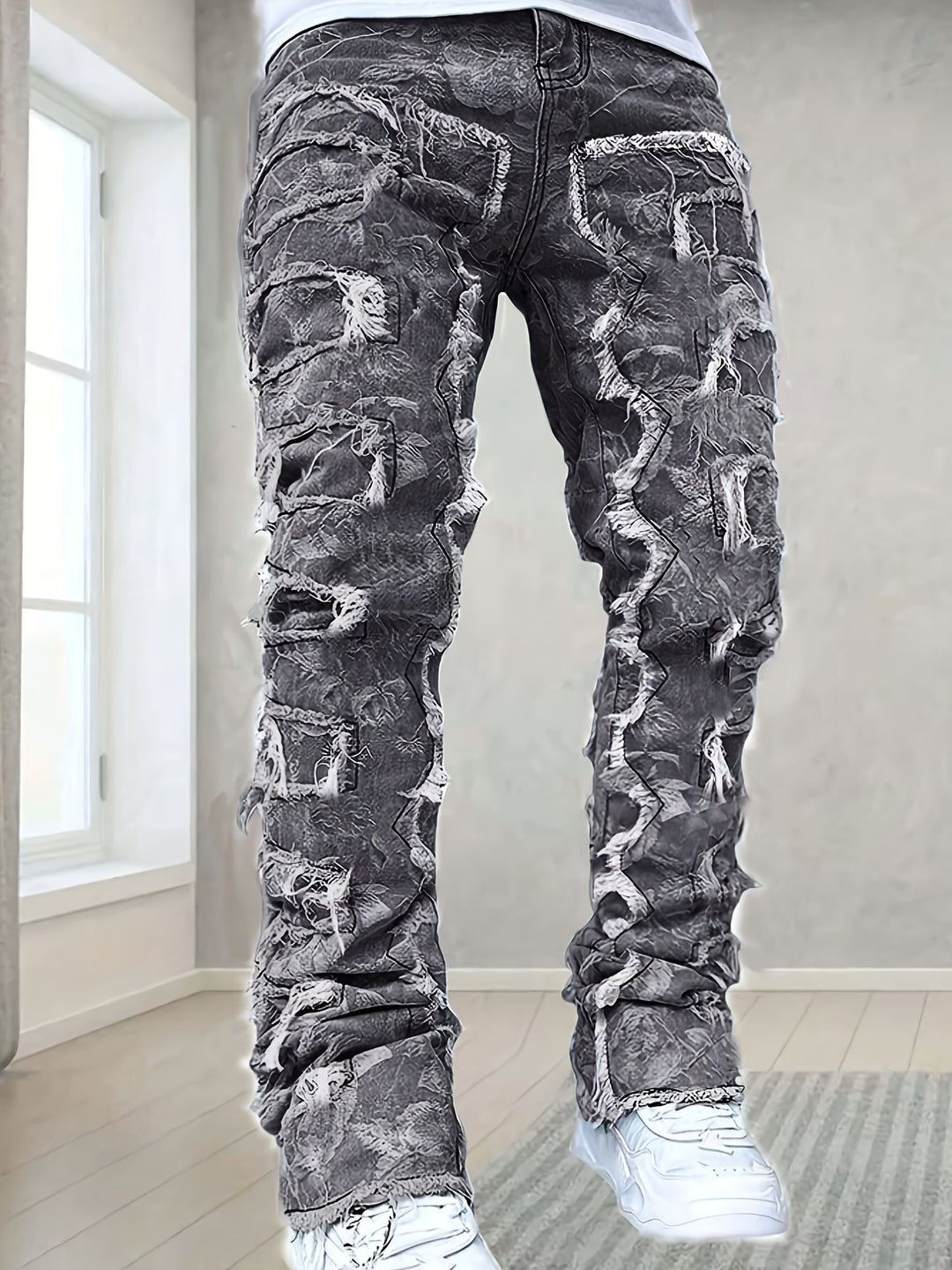 RAFA | SKINNY-FIT DISTRESSED JEANS