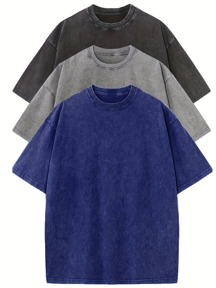 3 TEES | MEN’S COTTON T-SHIRT SET (PACK OF 3)