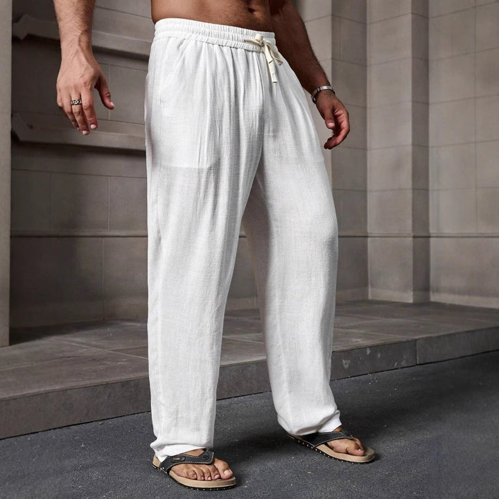 ROWAN | WHITE LINEN BEACH LOUNGE TROUSERS