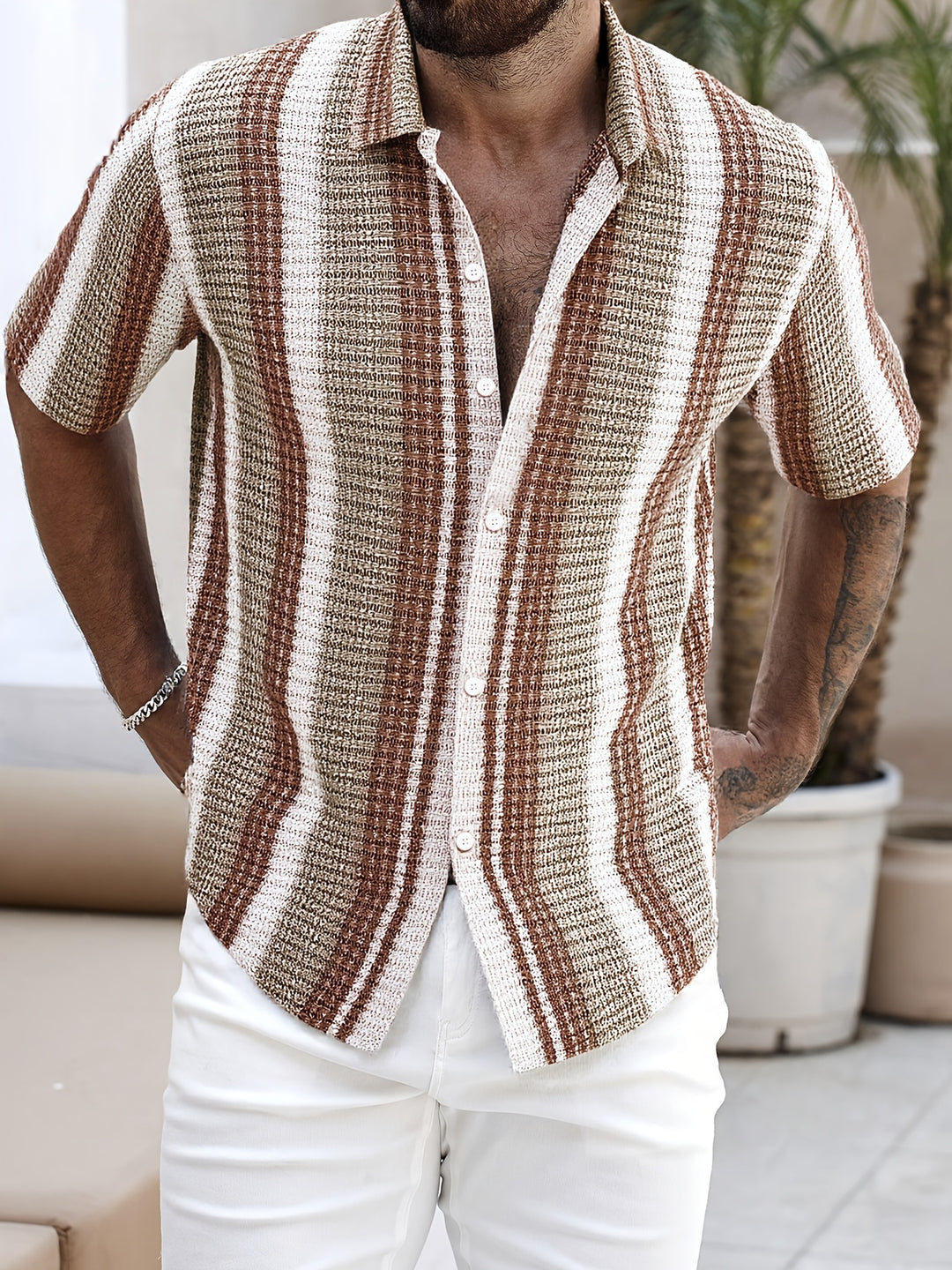 BILLY | STRIPED LIGHTWEIGHT SHORT-SLEEVE SHIRT
