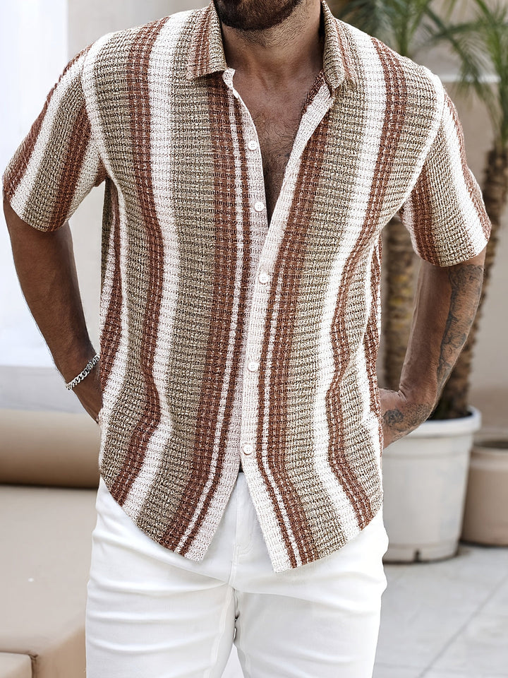 BILLY | STRIPED LIGHTWEIGHT SHORT-SLEEVE SHIRT
